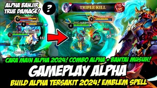 COMBO ALPHA TRUE DAMAGE❗ BUILD ALPHA TERSAKIT 2024❗CARA MAIN ALPHA TERBARU❗GAMEPLAY ALPHA TOP GLOBAL