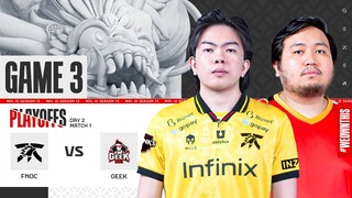 FNATIC ONIC vs GEEK FAM | Playoffs Day 2 | Game 3 | #MPLIDS13