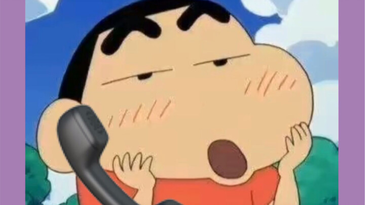 What would Crayon Shin-chan do if he received a harassing phone call?
