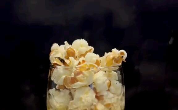 How to make popcorn from a hot iron ball