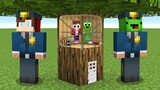 How Tiny Baby Mikey & JJ Escape From Tiny Prison inside Tree in Minecraft (Maizen Mazien Mizen)
