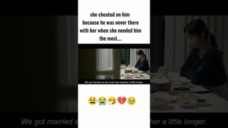 she cheated on him because he was never there with her  🥹💔🤧😭|| Midnight studio|| kdrama || shorts