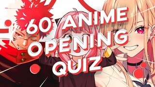 ANIME OPENING QUIZ 🎶 | 🕹️ GUESS the 60 ANIME OPENINGS (VERY EASY - OTAKU) 🧐