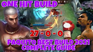 PAQUITO BEST BUILD 2021 COMPLETE GUIDE - UNLIMITED LAST SKILL TUTORIAL - EMBLEM SET - MOBILE LEGENDS