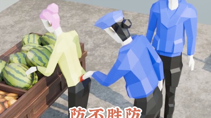 Two cops campaign against pickpockets at the market—but still can’t keep up with the thieves!