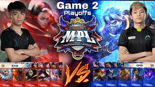 Exe vs Omega [Game 2 Bo5] | (FILIPINO) MPL-PH S7 Playoffs Day 3 | MLBB