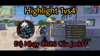 Highlight 1vs4 + Test Và Show Độ Nhạy Của Jack FF 🤤 Cứ Ra Đạn Là Vào Đầu