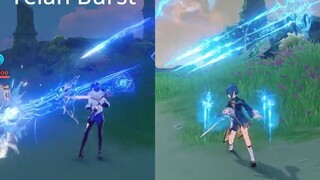 Yelan and Xingqiu Burst Comparison - Genshin Impact 2.7 Beta