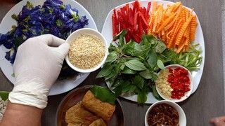 Cách làm. gỏi Hoa đậu biếc. Ngon khỏi chê