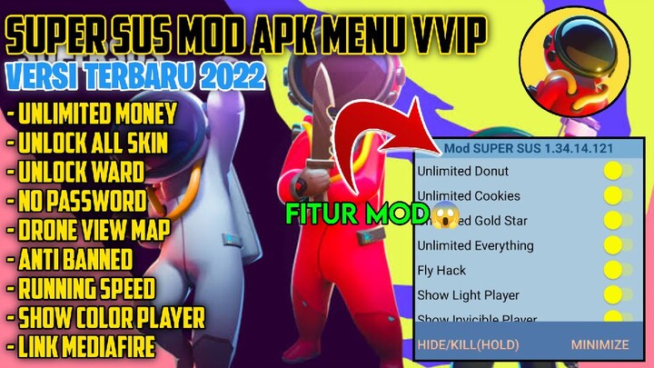 Update!! Super sus mod apk terbaru di android || Unlimited money & Wall hack