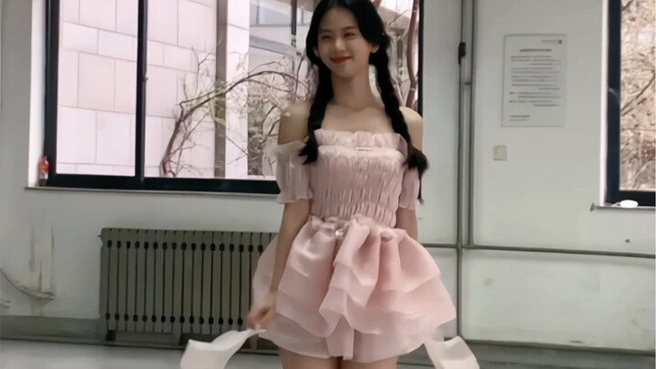 [Sweet gesture dance + tellme] Who can resist the pink and tender little skirt! ! Two dances in one 
