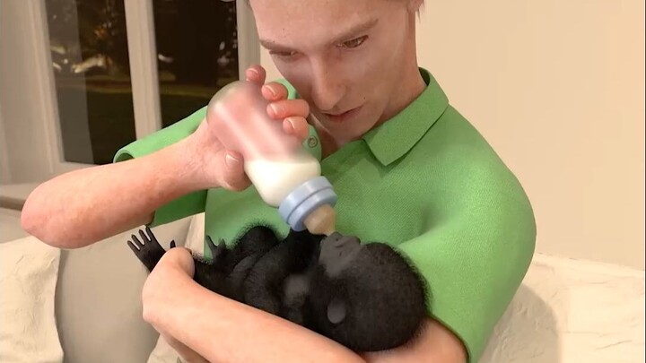 Persahabatan Mengharukan Antara Simpanse dan Manusia