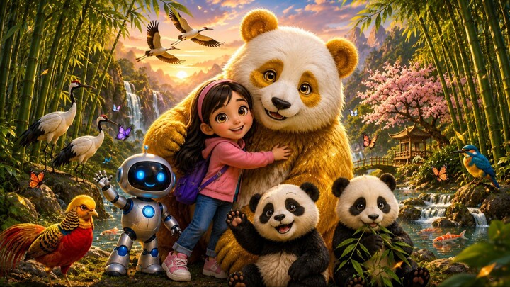 🌿🐼 مريم في غابات البامبو السحرية | سر الباندا الذهبية ✨ | Maryam and the Golden Panda