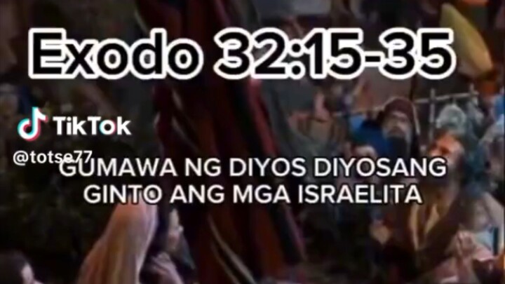 Bible verse old testament mga tao na gumawa  nang Dios Dios na Baka Exodo 32:15-35