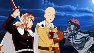 Jika Saitama Berada di (Demon Slayer) dan Menyelamatkan Rengoku...