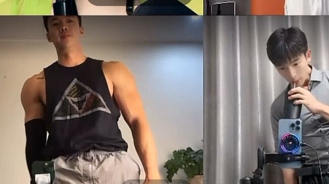 【Coke and milk powder】Live recording of muscle man's three cups of happiness