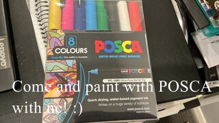 Re-opening & re-activating POSCA Markers 8 colors 0.7mm! Follow for me to make a cool drawing :D