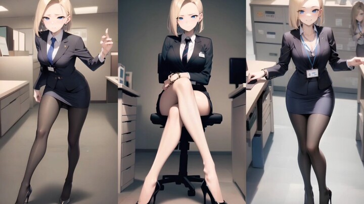 Challenge: Find 365 Anime Girls as Colleagues | #21 | Android 18 | AI Art | Office Lady