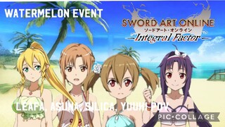 Sword Art Online Integral Factor: Watermelon Panic Event Leafa, Asuna, Yuuki, Silica POV