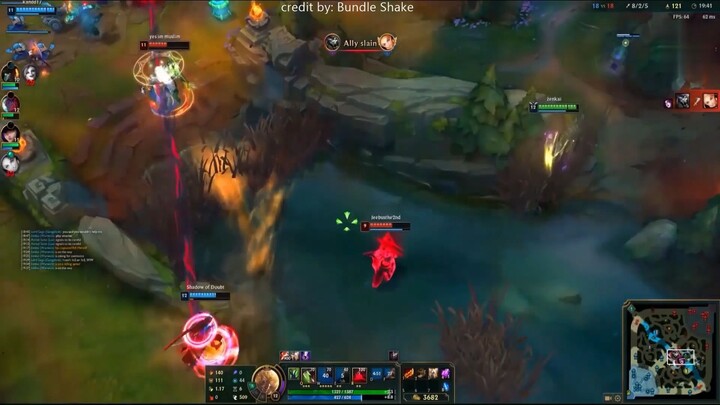 Rammus nhảy chiêu cuối hết bản đồ cực xa #game