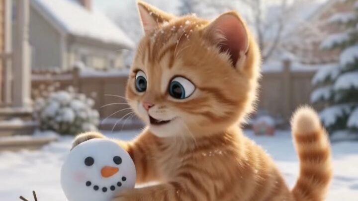 Kitten Sees Snow for the First Time! 🐱❄️ | Cute Kids Story