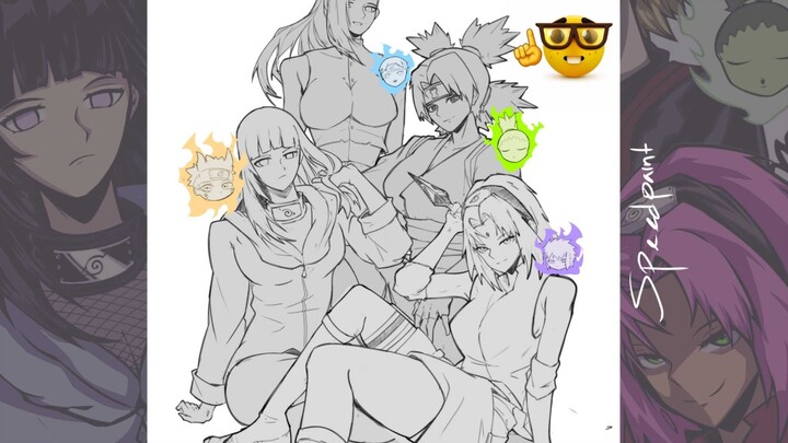Chill yapping:3 KUNOICHI KONOHA TIMELAPSE🖌️🎨