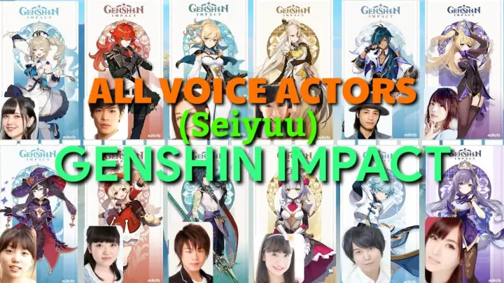 Genshin Impact All Characters Japanese Dub Voice Actors