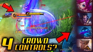 4 CROWD CONTROL ENEMY VS MY FANNY?? AUTO AGGRESSIVE GAMEPLAY | MLBB