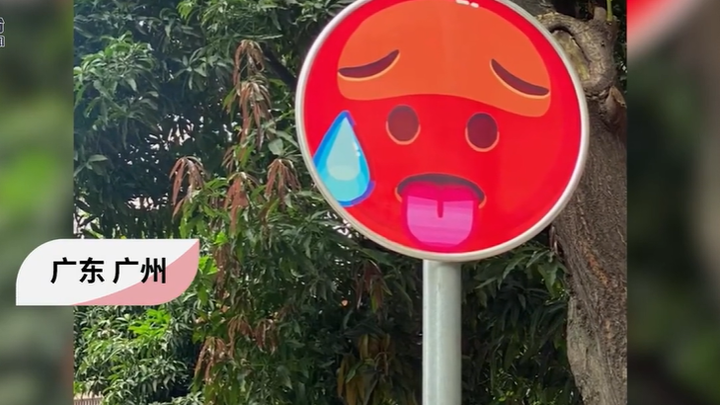 Hot! Traffic sign transformed into emoji sparks heated debate, removed overnight