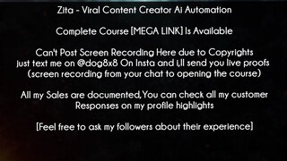 Zita Course Viral Content Creator Ai Automation download