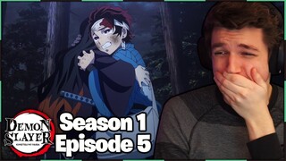 TANJIRO AND NEZUKO'S REUNION!! | Demon Slayer REACTION Season 1 Episode 5 (My Own Steel)