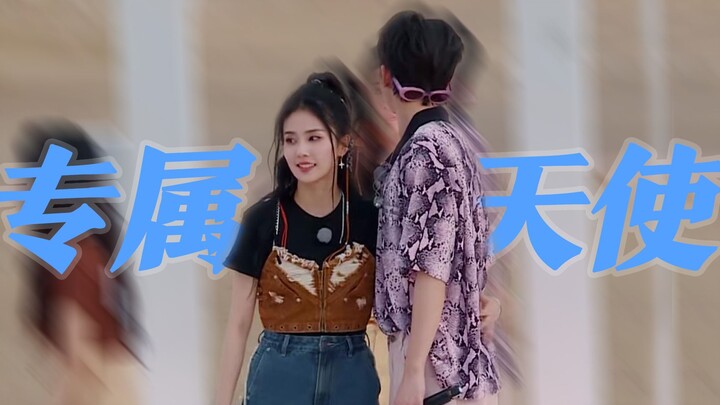 So sweet! Even though she teased him, she gave him a comforting hug with her arm around his waist! |