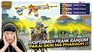 EKSPERIMEN PRANK RANDOM PAKAI SKIN M4 PHARAOH  LEVEL MAX DAN BEGINILAH RESPONNYA !! - PUBG MOBILE