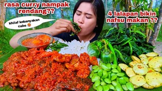 IKAN MUJAIR CURRY PEDAS LALAPAN MENTAH JENGKOL MUDA PETE CABE RAWIT IJO DAUN PEPAYA REBUS