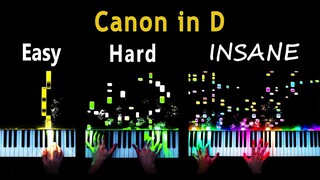 5 Levels of Canon in D - Easy to Insane