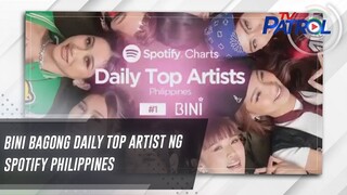 BINI bagong Daily Top Artist ng Spotify Philippines  | TV Patrol