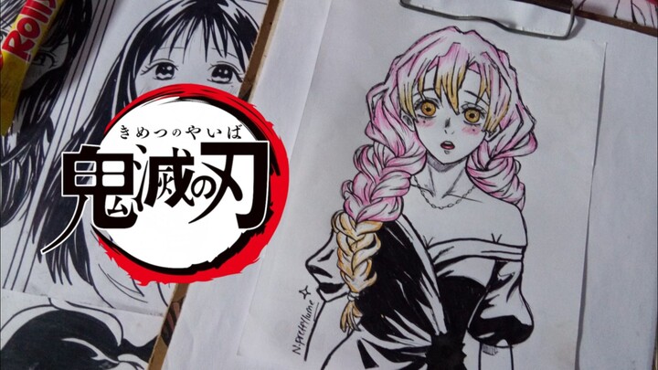 Mitsuri Kanroji - Kimetsu no Yaiba (speed drawing)