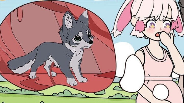 The little white rabbit fell in love with the big black wolf and tried desperately to get pregnant w