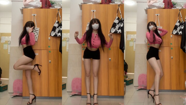 HyunA's dorm flip dance: I've never seen such straight legs~
