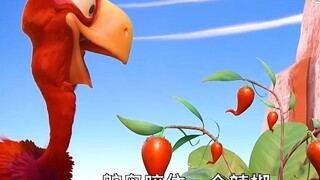 鸵鸟将辣椒吃到肚子里，嘴巴直接喷出个火球。