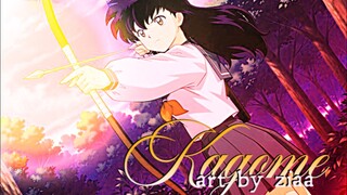 Sumpah garisnya belum rapi tapi Kagome udah cakep duluan 🌸✏️