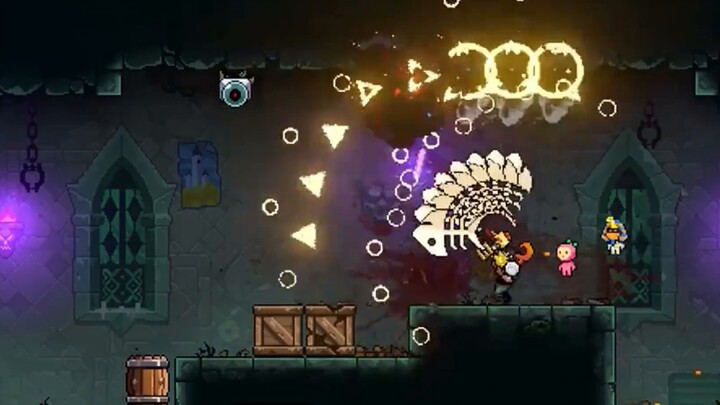 [GMV]<Neon Abyss>, a horizontal dungeon game with overlay effects