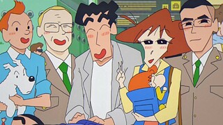 【Crayon Shin-chan】Meet Shin-chan and his family at the airport～