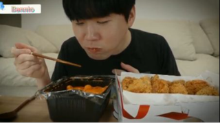Tokbokki béo ngậy và đùi gà chiên giòn phần 1 #mukbang