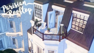 Parisian Rooftop Apartment 🥐 🍷 | The Sims 4 | Speed Build | CC Free + Download Links