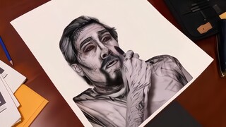 الساحر الذكر زاكينغ يمارس السحر