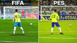 NEYMAR JR Penalty Kick | FIFA vs PES (2011-2023)