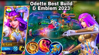 ODETTE BEST BUILD & EMBLEM 2023!💜REVAMPED ZODIAC SKIN GAMEPLAY!♍VIRGO😍