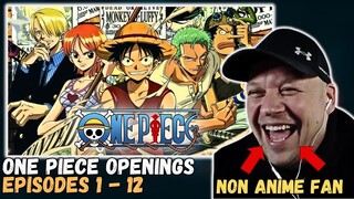 NON Anime Fan Reacts To ONE PIECE OPENINGS 1 - 12 for the FIRST TIME!