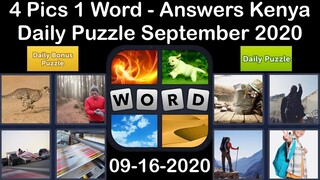 4 Pics 1 Word - Kenya - 16 September 2020 - Daily Puzzle + Daily Bonus Puzzle - Answer - Walkthrough